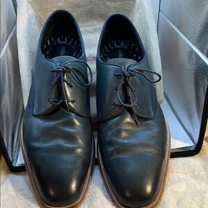 Karl Lagerfeld Paris Black Leather Oxford Shoes